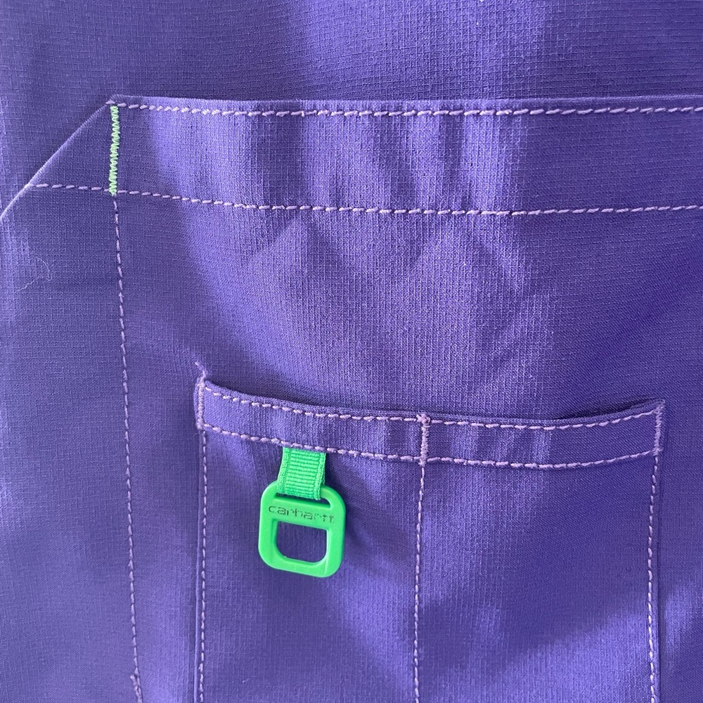 Carhartt electric blue Top with Bright Green Trim - Picture 3 of 8